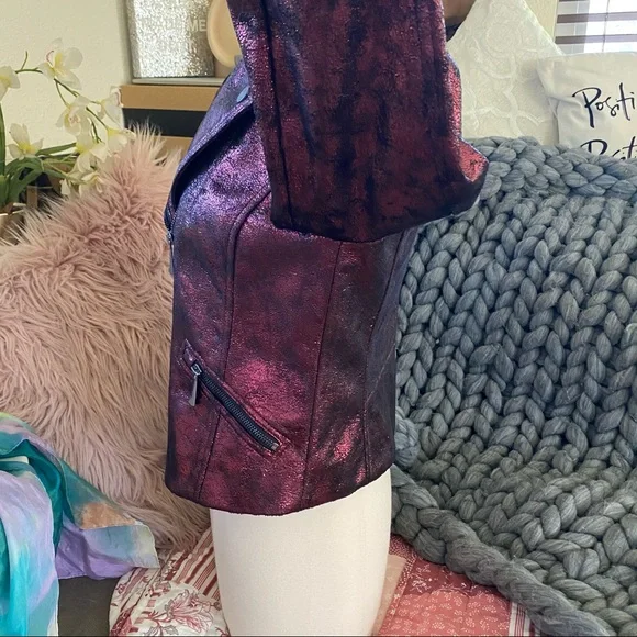 BCBGMaxAzria Foil Moto Jacket